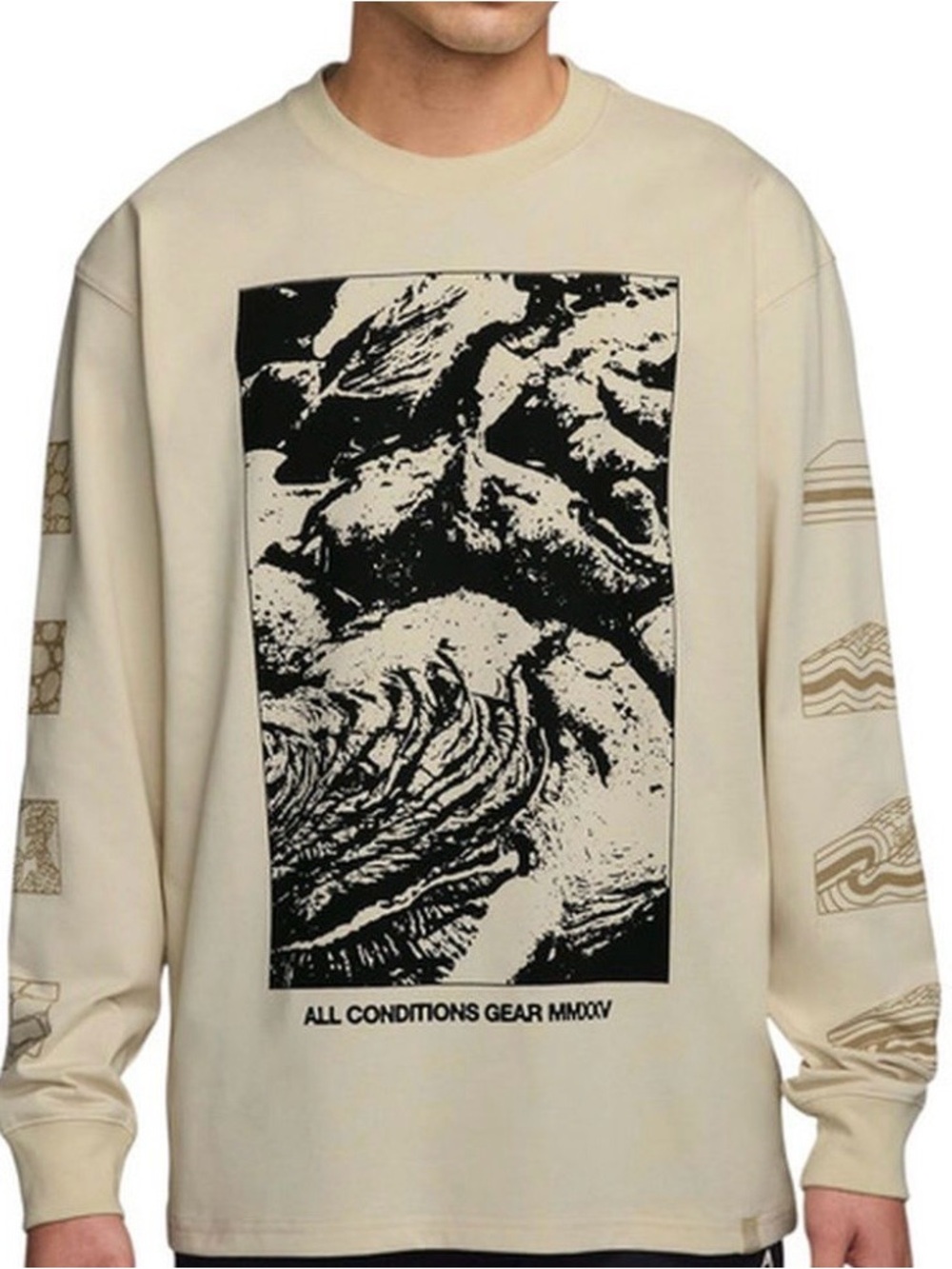 Nike Men's ACG Lava Flow Long Sleeve T-Shirt, S-Light Khaki